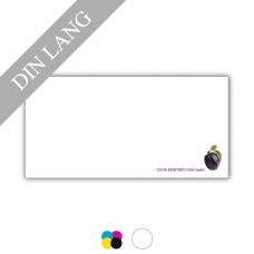 Briefkarte | 300g Recyclingpapier weiss | DIN lang | 4/0-farbig